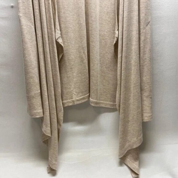 Cable & Gauge Sleeveless Cardigan Women's Medium Oatmeal Heather Open Front NWT - Picture 3 of 12